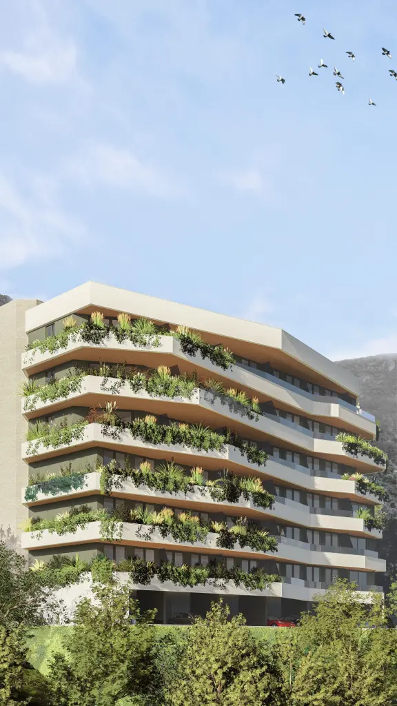 Aura View — stanovi Rafailovići, Crna Gora, render zgrade