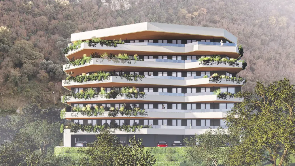 Aura View — stanovi Rafailovići, Crna Gora, zgrada u zelenilu